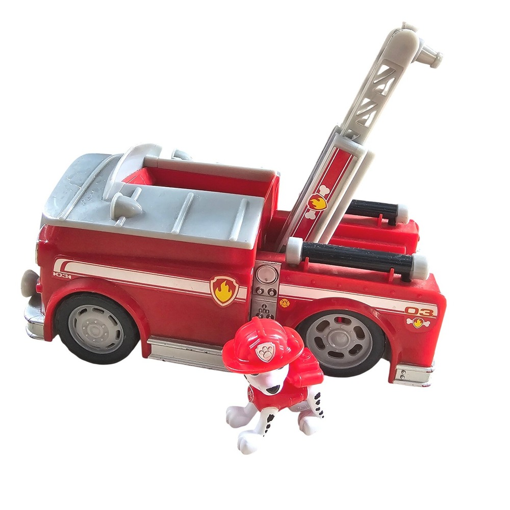 Paw Patrol Marshall Fire Engine Vehicle and‎ Figure Set Red Fire Truck 03